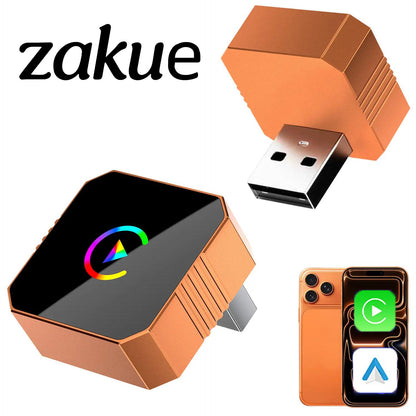 Mini Orange Cube Pro 3.0 Wireless CarPlay & Android Auto Adapter 2026– Plug & Play, Fast Auto-Reconnect