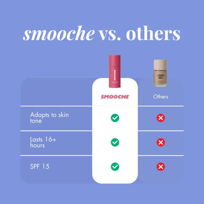 Smooche Color Changing Foundation – Shade Matching Liquid Makeup, SPF, 24H Wear, Vegan