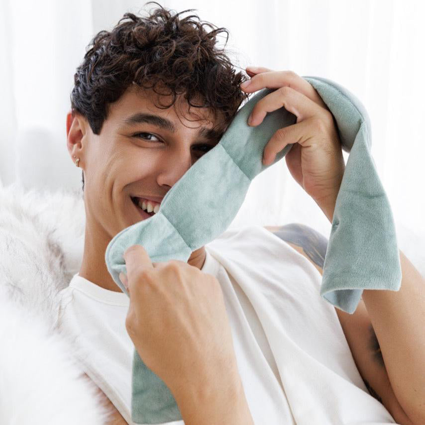 🔥Hot Sale 55% OFF 🔥 Sleep Mask - The Weighted Blanket For Your Eyes, Calming Eyemask for Deep Sleep, Side-Sleeping Friendly, 100% Blackout, Patented Strap-Free Design