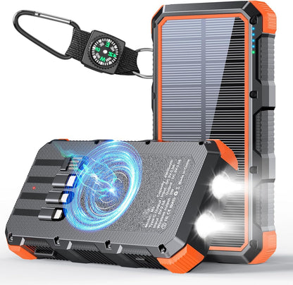 🔥Hot Sale 52% OFF Black Friday🔥 CoreVitals Solar Power Bank with Wireless Charging