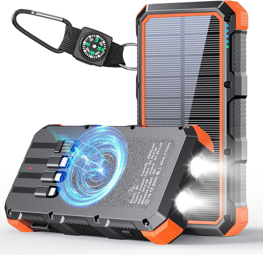 🔥Hot Sale 52% OFF Black Friday🔥 CoreVitals Solar Power Bank with Wireless Charging